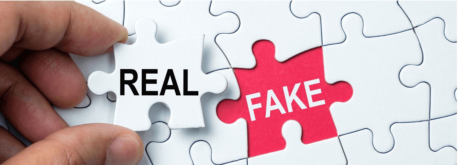 Real vs Fake puzzle pieces